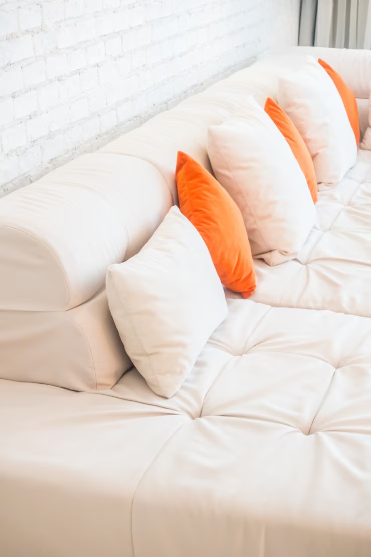 Bed Foams 5 Orange White Cushions by Orient Uniforms for customers in Dubai, Abu Dhabi, Sharjah, Ajman and across the UAE